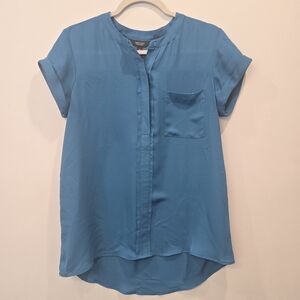 Simply Vera Vera Wang Teal Button-Front Blouse